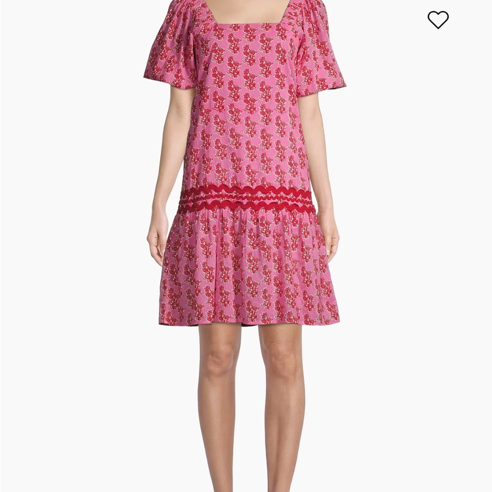 Ro's Garden Hamilton Mini Dress Delfina Pink Floral Dress Size Large